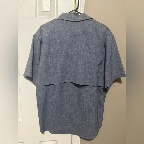 Rustic Ridge Men's Blue Casual Button Down Fishing Shirt NWT - Picture 2 of 4